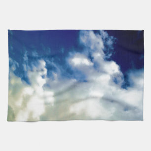 Linge De Cuisine Nuages blancs et ciel bleu
