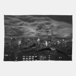 Linge De Cuisine Nuages éthérés : Horizon de NYC, bâtiment BW
