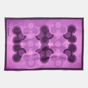 Linge De Cuisine Nuances De Cercles Géométriques Abstraits Violet