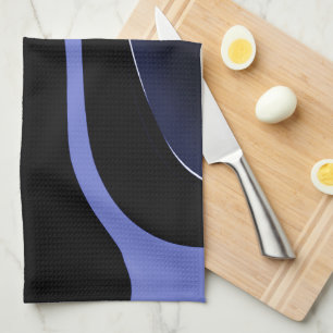 Linge De Cuisine Nuit de la Comète : Bleu Abstrait, Violet & Noir