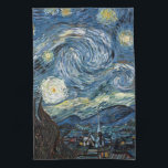 Linge De Cuisine Nuit Van Gogh Starry<br><div class="desc">Vincent Van Gogh Starry Night masterpiece,  vintage artwork on modern day products from Zazilicious</div>