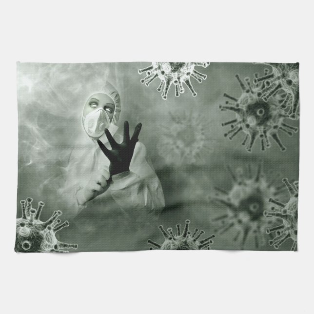 Linge De Cuisine Nurse coronavirus (Horizontal)