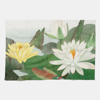 Linge De Cuisine Nymphaea lotus, Japanese woodblock print, 1917