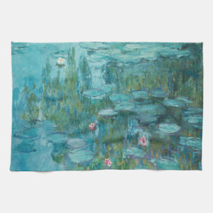Linge De Cuisine Nymphéas, peinture à l'huile d'art fin, Claude Mon