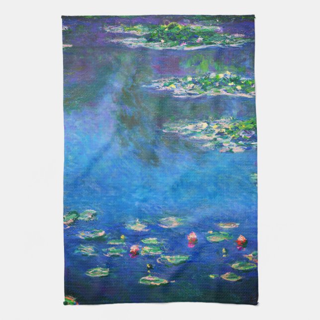 Linge De Cuisine Nymphéas vintage par Claude Monet (Vertical)