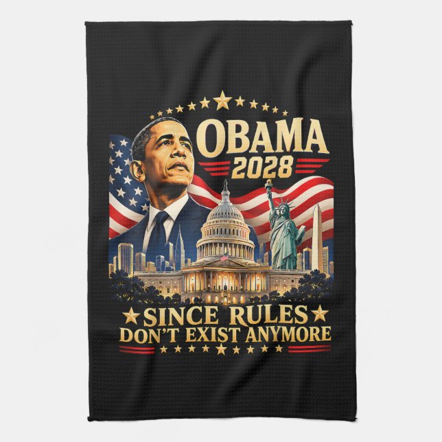 Linge De Cuisine Obama 2028 Puisque les règles n'existent plus (Vertical)