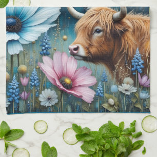 Linge De Cuisine Obsession de la vache des Highlands - Cosmos color