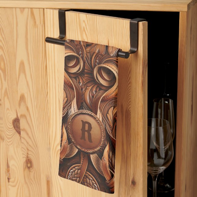 Linge De Cuisine Occidental Outils en cuir Impression personnalisée (Pliage en tiers)