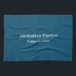 Linge De Cuisine Océan Bleu Plaine Élégante Moderne Minimaliste<br><div class="desc">Représenter ce design moderne et élégant. Ce modèle peut être customisé pour répondre à tous les métiers professionnels.</div>