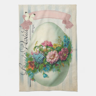 Linge De Cuisine Oeuf de pâques victorien de fleur