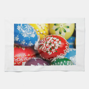 Linge De Cuisine OEufs de Pâques Coloré Motif Printemps Art