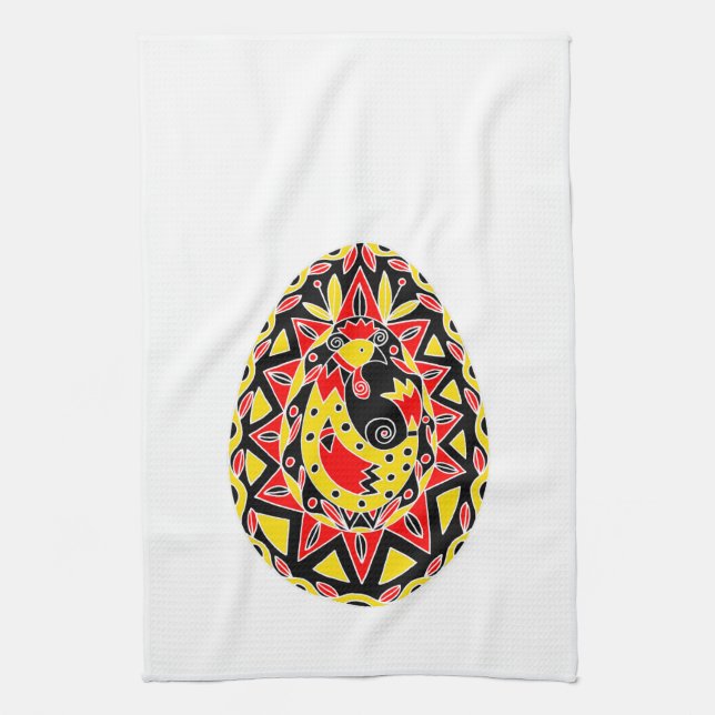 Linge De Cuisine Oeufs de Pâques Pysanki (Vertical)