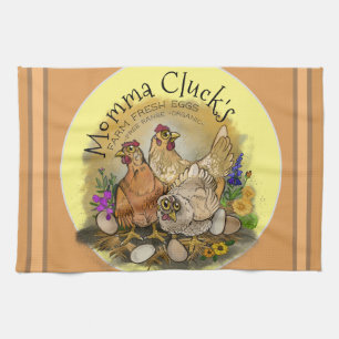 Linge De Cuisine Oeufs frais de la ferme de Momma Cluck