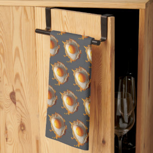 Linge De Cuisine Oeufs frits Côté soleil vers le haut