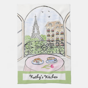 Linge De Cuisine Œuvre d'art Fantaisiste Paris Tour Eiffel PERSONNA