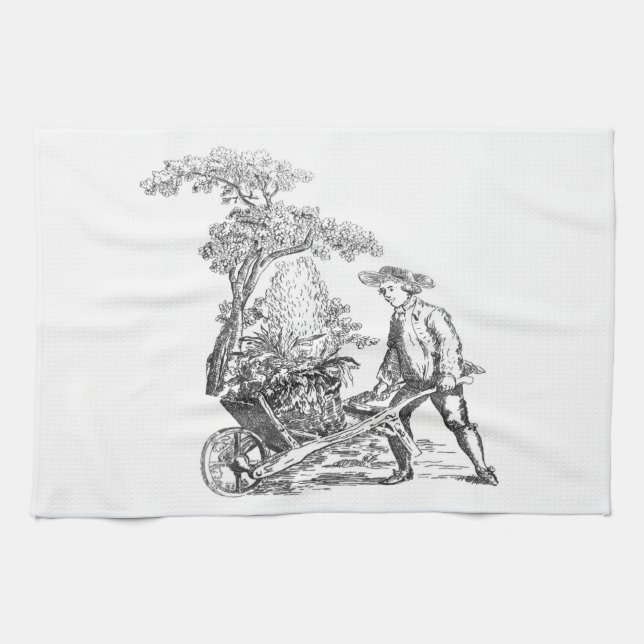 Linge De Cuisine OEuvre d'art rural antique (Horizontal)