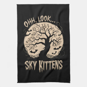 Linge De Cuisine Oh Regardez Les Chats Du Ciel Halloween Drôles De 