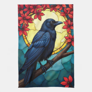 Linge De Cuisine Oiseau Art Vitrail Ravens-Crows