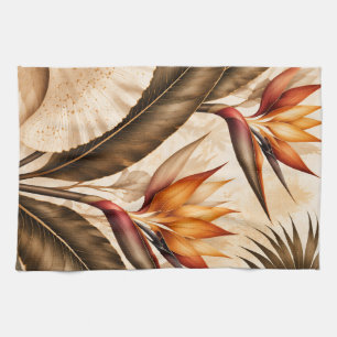 Linge De Cuisine Oiseau de Paradis Élégant & Art Botanique Ginkgo
