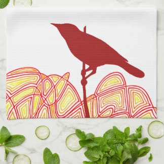 Linge De Cuisine Oiseau sur une branche