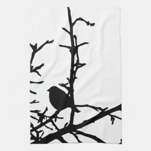 Linge De Cuisine Oiseau sur une branche