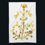 Linge De Cuisine Oiseaux dans l'arbre Folk Art Aquarelle PERSONNALI<br><div class="desc">Décorez votre cuisine avec cette serviette d'art cool. Faites un grand cadeau de ménage,  d'anniversaire ou de mariage! Vous pouvez également le customiser avec votre propre texte. Consultez ma boutique pour plus de couleurs et de motifs !</div>