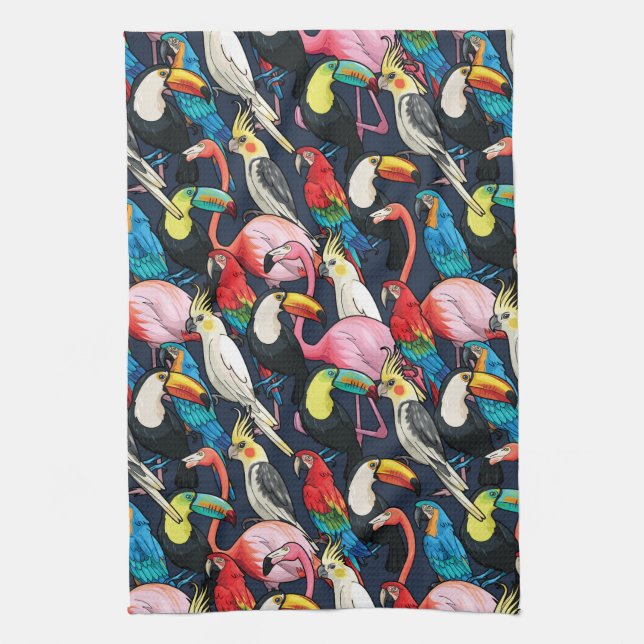 Linge De Cuisine Oiseaux exotiques (Vertical)