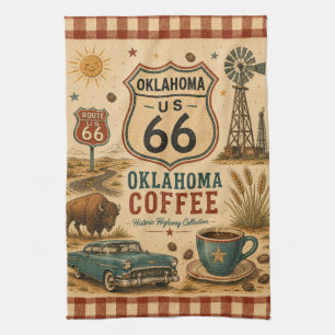 Linge De Cuisine Oklahoma Route 66 Mother Road Arrêt Café Art