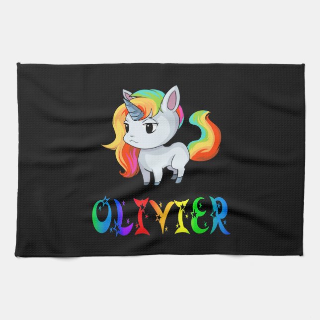 Linge De Cuisine Olivier Licorne (Horizontal)
