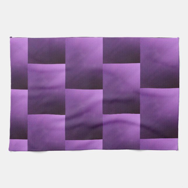 Linge De Cuisine Ombre Abstrait à brumes violettes (Horizontal)