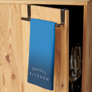 Linge De Cuisine Ombre bleue française