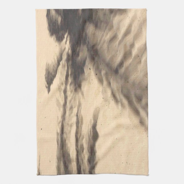 Linge De Cuisine Ombres sur le sable (Vertical)