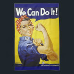 Linge De Cuisine On Peut Le Faire !<br><div class="desc">Quelle collection Patriotic 40 serait complète sans Rosie le Riveter ? Voici une serviette de cuisine de 16 po x 24 po avec l'image de Rosie, une icône culturelle des États-Unis, représentant les femmes américaines qui travaillaient dans des usines pendant la Seconde Guerre mondiale, dont beaucoup travaillaient dans les plantes...</div>