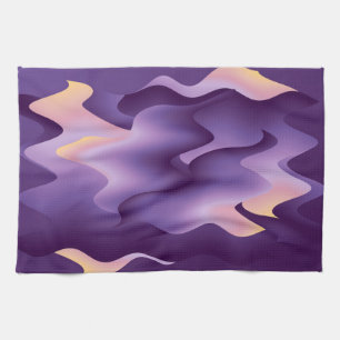 Linge De Cuisine Ondes violettes