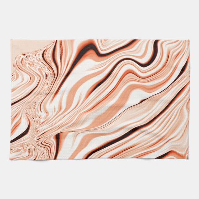 Linge De Cuisine Ongles dans les tons beige, cylindre marron incurv (Horizontal)