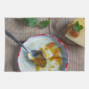 Linge De Cuisine Onion pineapple chutney on rustic wood