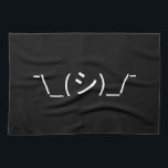 Linge De Cuisine Oops Shrug Emoticon ; -\_(シ)_/<br><div class="desc">Humour Geek amusant Kaomoji Tête Innocent Oops Shrugging Japonais Emoticons ASCII Texte Art Face Mark. Globe Trotters se spécialise dans l'imagerie idiosyncratique du monde entier. Vous y trouverez des Cartes de Voeux,  Cartes Postales,  Posters,  Mousepads et plus encore.</div>