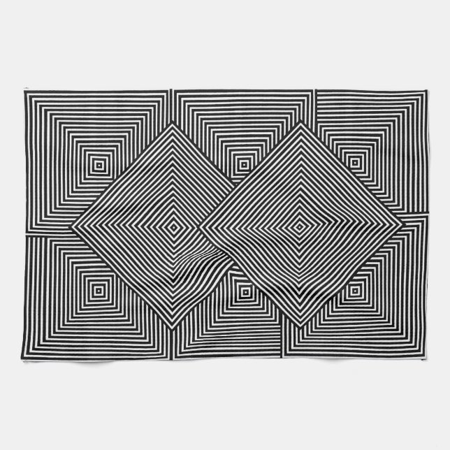 Linge De Cuisine Op Carrés (Horizontal)