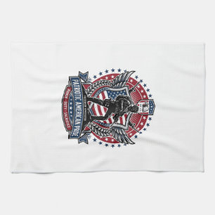 Linge De Cuisine Opérateur de liberté patriotique silhouette milita