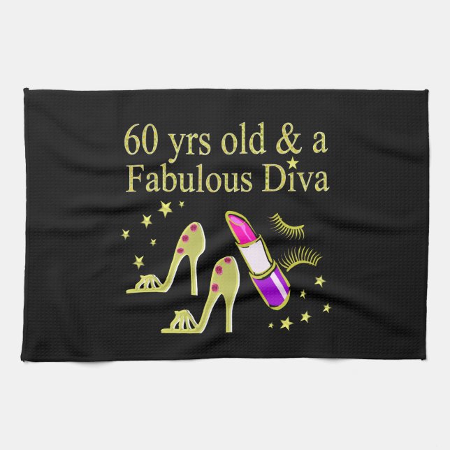 LINGE DE CUISINE OR 60 ANS ET UN DIVA FABULEUX (Horizontal)