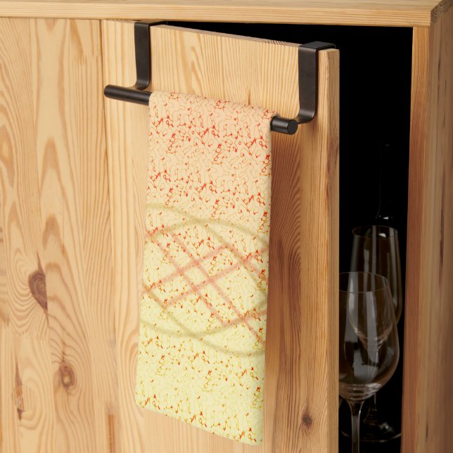 Linge De Cuisine Orange (Pliage en tiers)