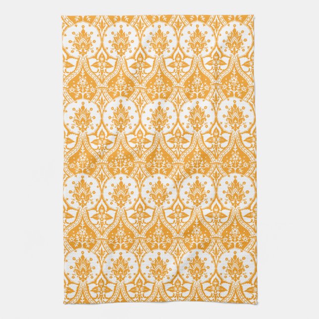 Linge De Cuisine Orange de damassé d'ananas (Vertical)