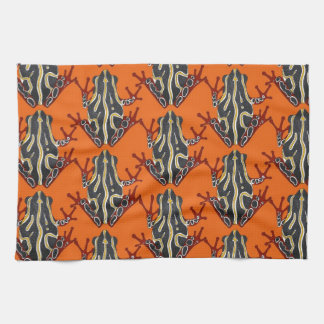 Linge De Cuisine orange de grenouille d'arbre du Congo