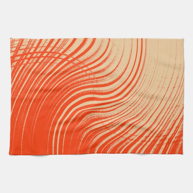 Linge De Cuisine Orange et Tan (Horizontal)
