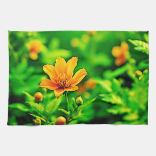 Linge De Cuisine Orange Flower Bokeh Sunny