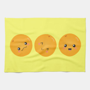 Linge De Cuisine Orange Mignonne Qui Roule