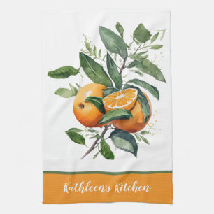 Linge De Cuisine Oranges personnalisées Fruit Green