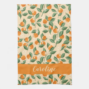 Linge De Cuisine Oranges Vintages d'été Boho Fruit personnalisé