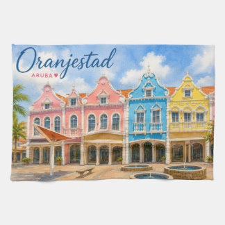 Linge De Cuisine Oranjestad Aruba île des Caraïbes Voyage Souvenir