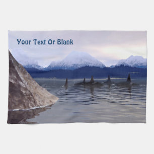 Linge De Cuisine Orca d'eau foncée